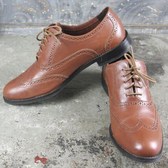 Mens Cole Haan brown leather Skylar Wingtip Oxford II Shoes, size 10 main image 5